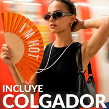 Cargar imagen en el visor de la galería, Abanico “I’m hot” purpurina