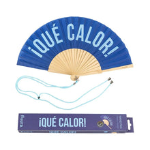 Cargar imagen en el visor de la galería, Abanico "Qué calor" azul