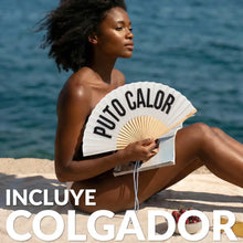 Cargar imagen en el visor de la galería, Abanico “Puto calor” blanco