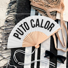 Cargar imagen en el visor de la galería, Abanico “Puto calor” blanco