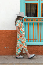 Cargar imagen en el visor de la galería, Vestido Alma multi cuello en v o redondo - Azul Tropical