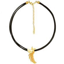 Cargar imagen en el visor de la galería, Collar Cuero Ave Fénix Resiliencia