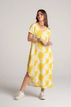 Cargar imagen en el visor de la galería, Vestido Alma multi cuello en v o redondo - Tie Dye Verde Limón