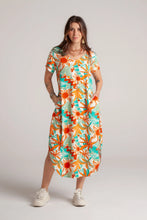 Cargar imagen en el visor de la galería, Vestido Alma multi cuello en v o redondo - Azul Tropical