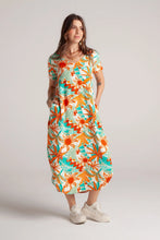 Cargar imagen en el visor de la galería, Vestido Alma multi cuello en v o redondo - Azul Tropical