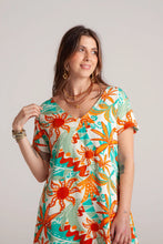 Cargar imagen en el visor de la galería, Vestido Alma multi cuello en v o redondo - Azul Tropical