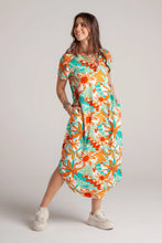 Cargar imagen en el visor de la galería, Vestido Alma multi cuello en v o redondo - Azul Tropical