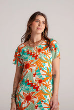 Cargar imagen en el visor de la galería, Vestido Alma multi cuello en v o redondo - Azul Tropical