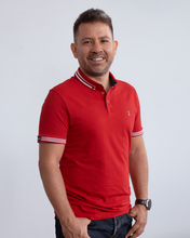 Cargar imagen en el visor de la galería, Polo Roja-Blanco Hombre
