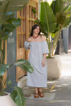 Cargar imagen en el visor de la galería, Vestido Arabia cuello bandeja - Pájaros verde