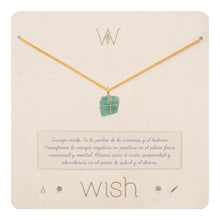 Cargar imagen en el visor de la galería, Collar Cadena Oro Cuarzo Verde