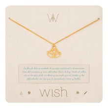 Cargar imagen en el visor de la galería, Collar Cadena Oro Flor de Loto