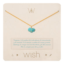 Cargar imagen en el visor de la galería, Collar Cadena Oro Turquesa