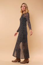 Cargar imagen en el visor de la galería, Vestido Misty polka negro
