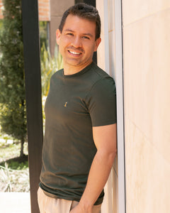 Camiseta Hombre Verde Militar