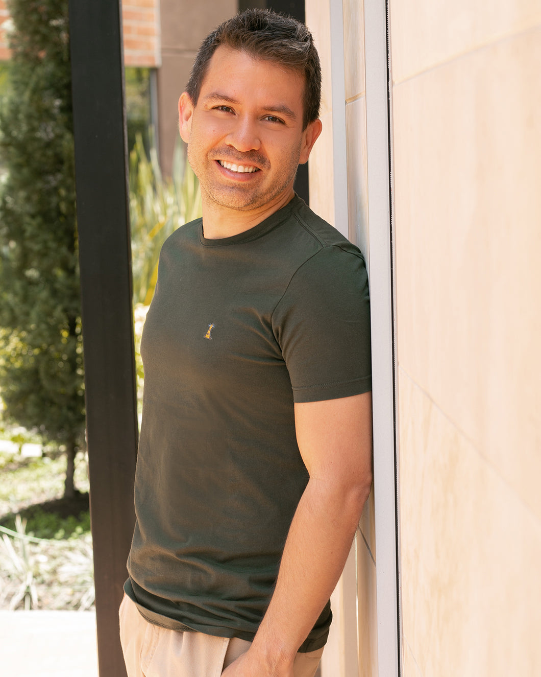 Camiseta Hombre Verde Militar