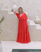 Cargar imagen en el visor de la galería, Vestido Elodia Plane Red
