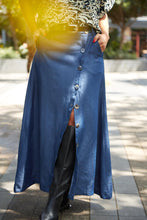 Cargar imagen en el visor de la galería, Falda Carmen Denim Oscuro
