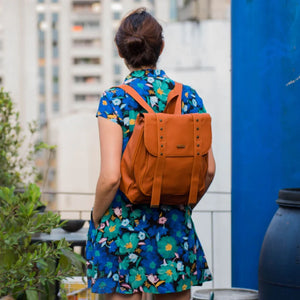 Morral Backpack Azul Apricot Durazno
