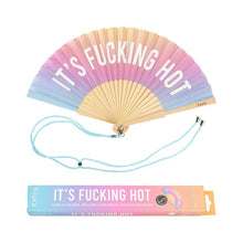 Cargar imagen en el visor de la galería, Abanico "It's fucking hot" degradado (brilla en la oscuridad)
