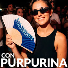 Cargar imagen en el visor de la galería, Abanico "A la sombrita" purpurina

