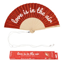 Cargar imagen en el visor de la galería, Abanico “Love is in the air” purpurina
