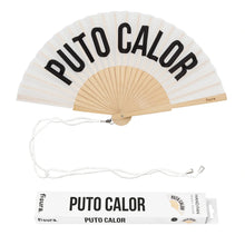 Cargar imagen en el visor de la galería, Abanico “Puto calor” blanco
