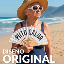 Cargar imagen en el visor de la galería, Abanico “Puto calor” blanco
