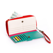 Cargar imagen en el visor de la galería, Billetera Verona Floral Masterpeace Roja
