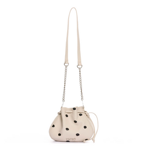 MANOS LIBRES PARA MUJER DOTS BEIGE CON CARGADERA EN CADENA