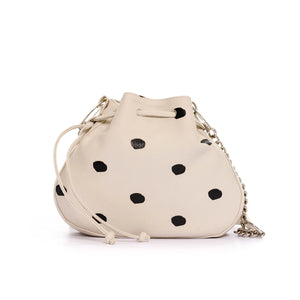 MANOS LIBRES PARA MUJER DOTS BEIGE CON CARGADERA EN CADENA