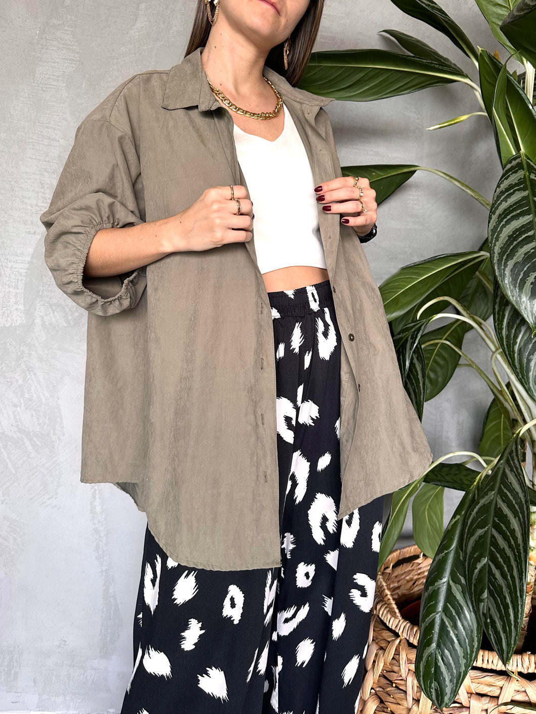 CAMISA OVERSIZED VERDE