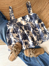 Cargar imagen en el visor de la galería, CAMISA DE TIRAS SILUETA AMPLIA LINO ESTAMPADO
