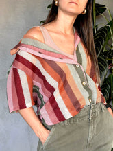 Cargar imagen en el visor de la galería, CAMISA TEJIDA RAYAS

