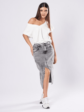 Cargar imagen en el visor de la galería, Falda Coral gris
