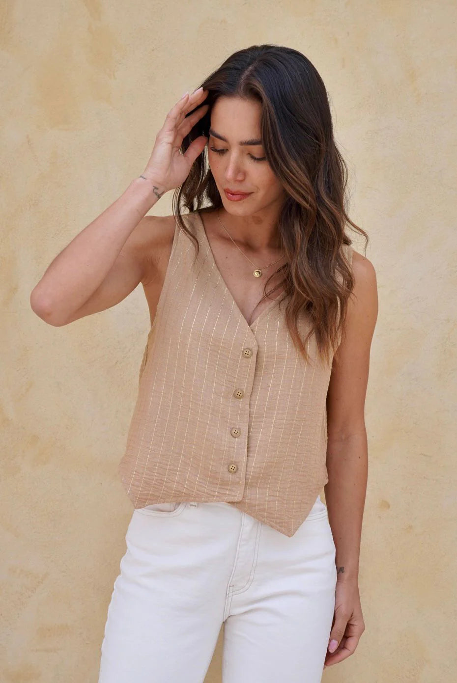 Chaleco Milanta Taupe