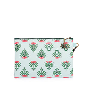COSMETIQUERA O MONEDERO PARA MUJER RUANDA INDIAN GARDEN ESTAMPADA CON PULSERA