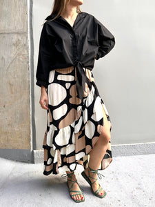 FALDA MIDI BOLEROS TRICOLOR