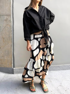 FALDA MIDI BOLEROS TRICOLOR