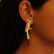 Cargar imagen en el visor de la galería, Arete grande cardenal Brillo Guajiro
