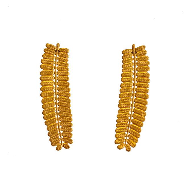 Arete grande hoja dividivi Brillo Guajiro