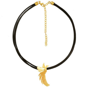 Collar Cuero Ave Fénix Resiliencia