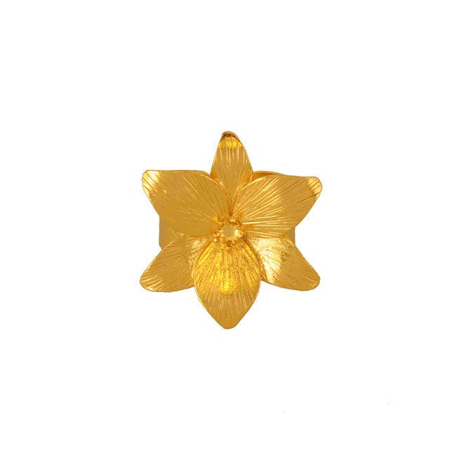 Anillo dorado lirio Vuelo de Vida
