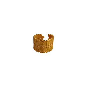 Anillo hoja Dividivi, Brillo Guajiro