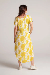 Vestido Alma multi cuello en v o redondo - Tie Dye Verde Limón