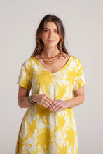 Cargar imagen en el visor de la galería, Vestido Alma multi cuello en v o redondo - Tie Dye Verde Limón
