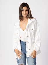 Cargar imagen en el visor de la galería, Chaqueta Maia índigo blanco
