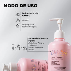 Jabon corporal de rosa y lichis