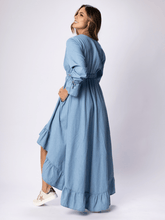 Cargar imagen en el visor de la galería, Vestido Naomi Indigo Claro
