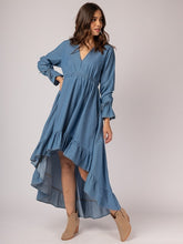 Cargar imagen en el visor de la galería, Vestido Naomi Indigo Medio
